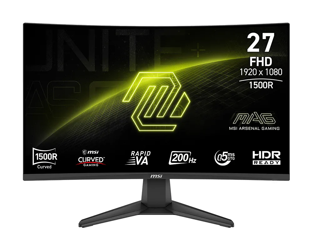 Msi MAG 276CF E20 27 inch 1920x1080 0.5ms 200Hz HDMI DP Prenium 1500R Curved Monitör