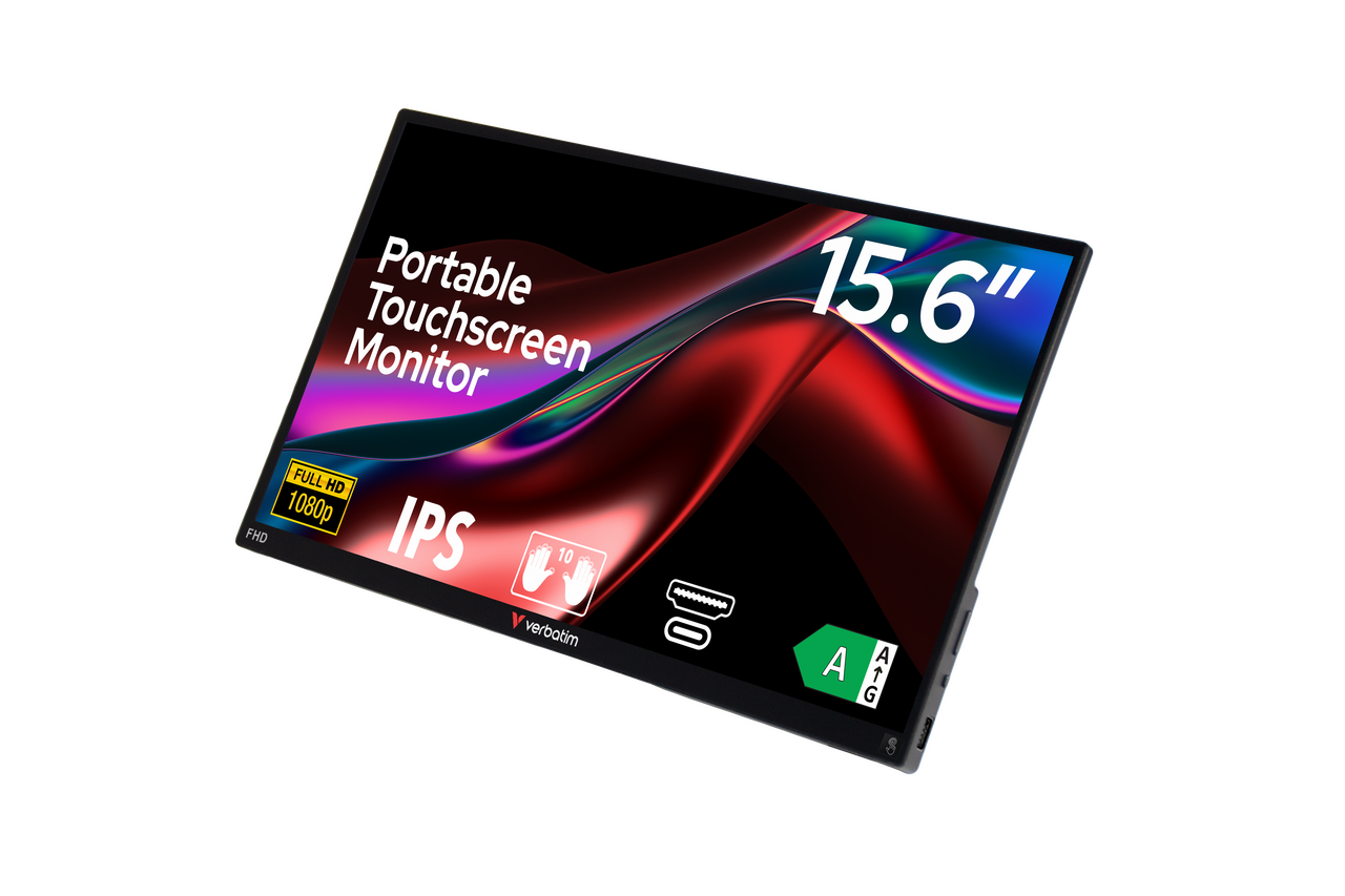 Verbatim 49592 PMT-15 15.6 inch 1920x1080 6ms 100HZ USB Type C Dokunmatik Taşınabilir Monitör