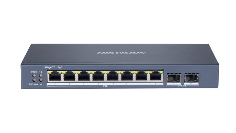 Hikvision DS-3E1510P-SI 8 Port Gigabit PoE 2 Port SFP 110W Yönetilebilir PoE Switch