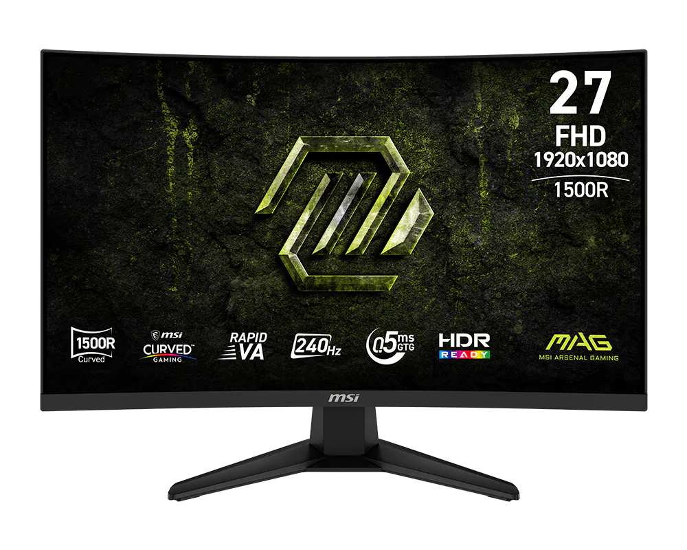 Msi MAG 275CF X24 27 inch 1920x1080 0.5ms 240Hz HDMI DP Rapid Adaptive Sync Oyuncu Monitörü
