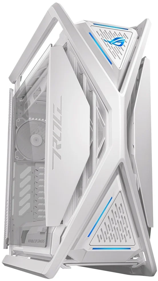 Asus ROG GR701 PSU YOK Fanlı Alümimyum Çelik Alaşımlı Temperli Cam ETAX Beyaz Oyuncu Kasası