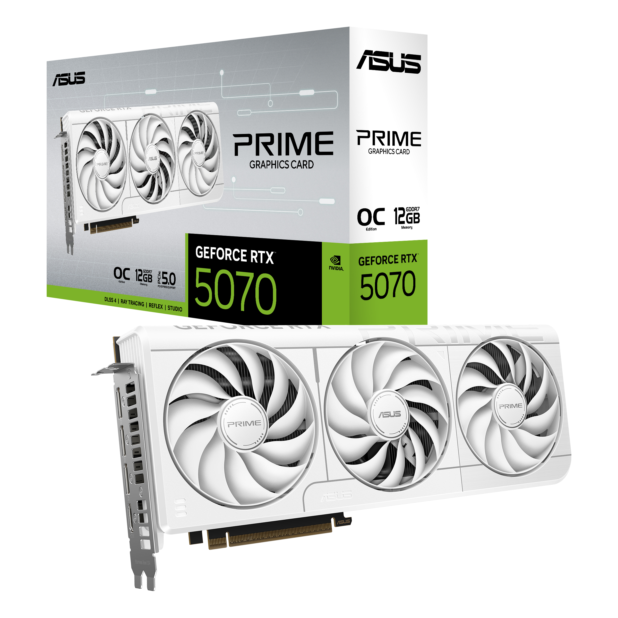Asus PRIME-RTX5070-O12G-WHITE 12 GB GDDR7 GeForce RTX 5070 OC 192Bit NVIDIA Ekran kartı