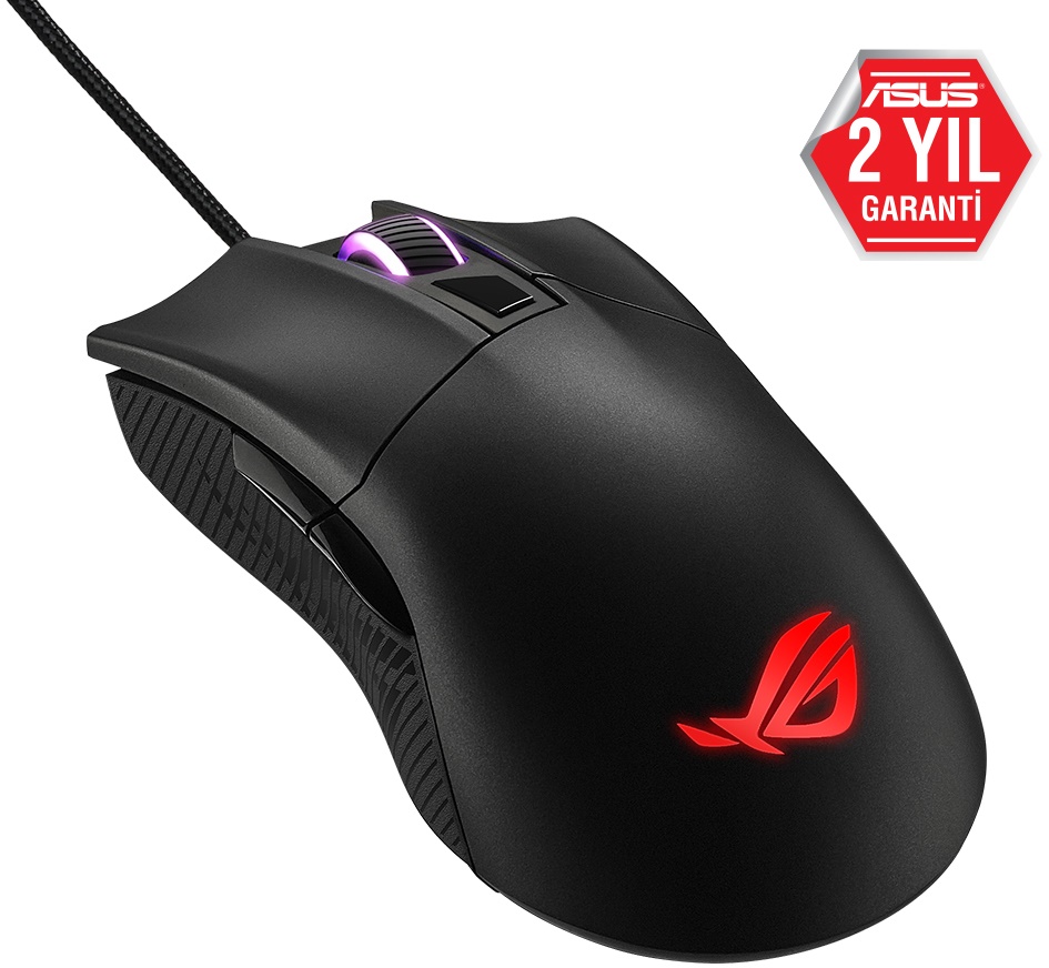 Asus ROG GLADIUS II CORE FPS USB 6200Dpi 6 Tuşlu Sensörlü AURA SYNC RGB Örgülü Kablolu Mouse