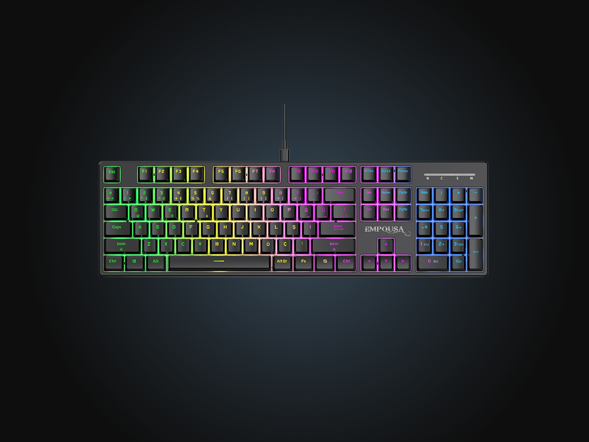 Inca IKG-440T Usb Q TR Multimedia Kablolu Siyah Oyunucu Klavyesi