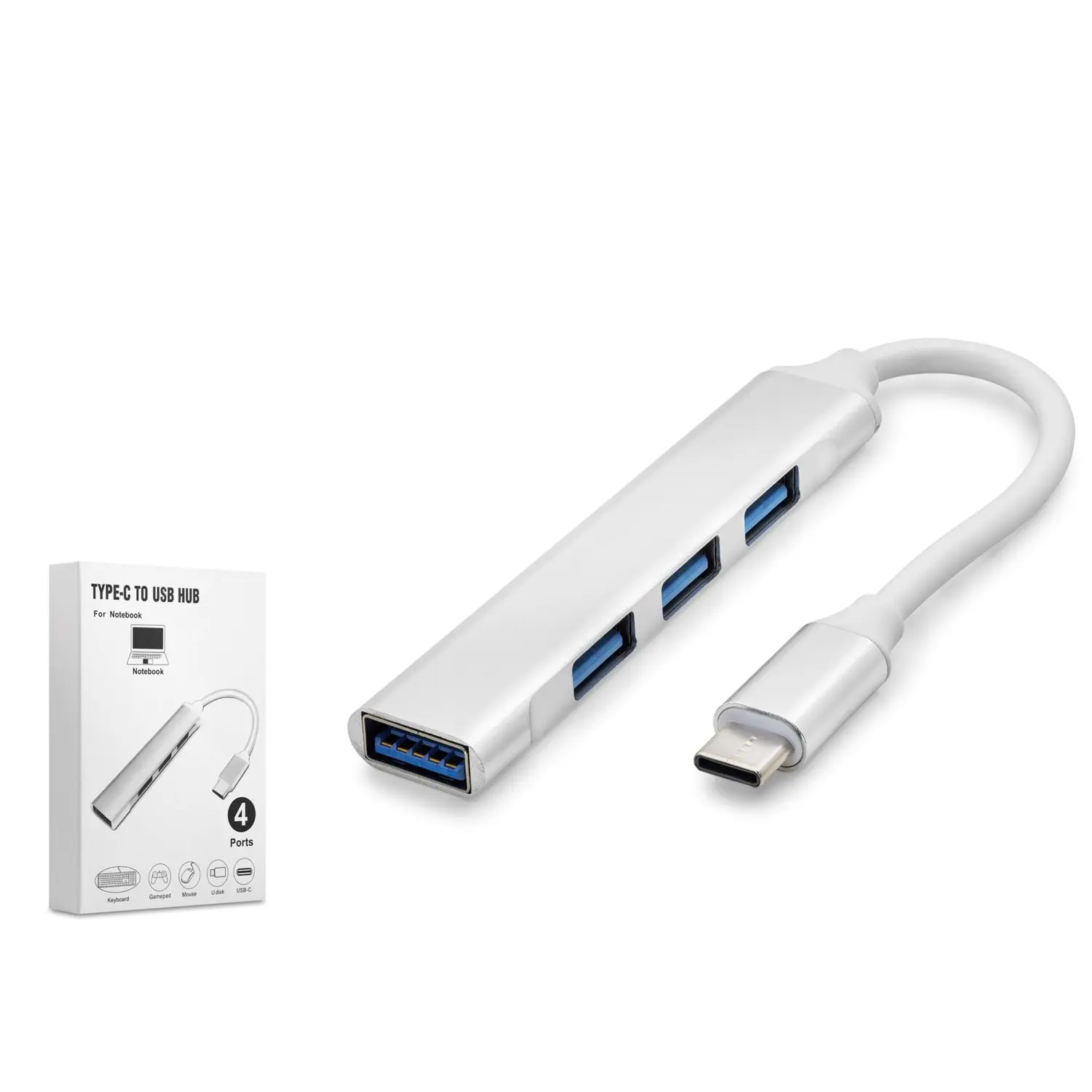 Hadron HDX7032 Usb Type C to 4 Port USB 3.0 Beyaz USB Çoklayıcı Hub