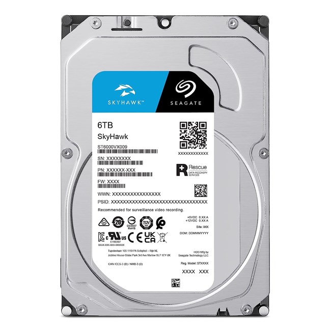 Seagate ST6000VX009 6 TB 5900Rpm 256Mb Skyhawk Güvenilk Harddisk