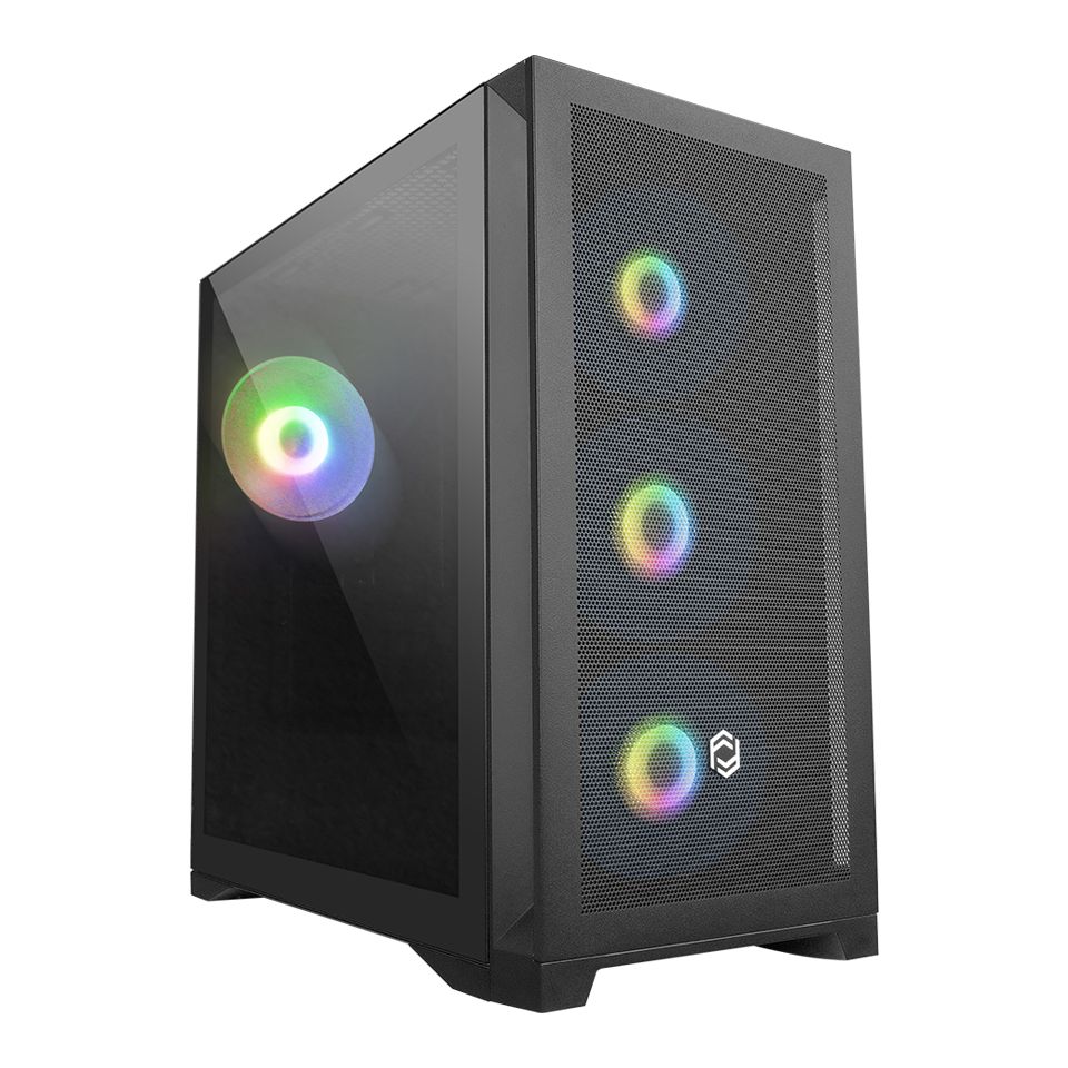 Frisby FC-9475G 600W 4x12 RGB Fanlı Siyah Mid Tower Oyunuc Kasası