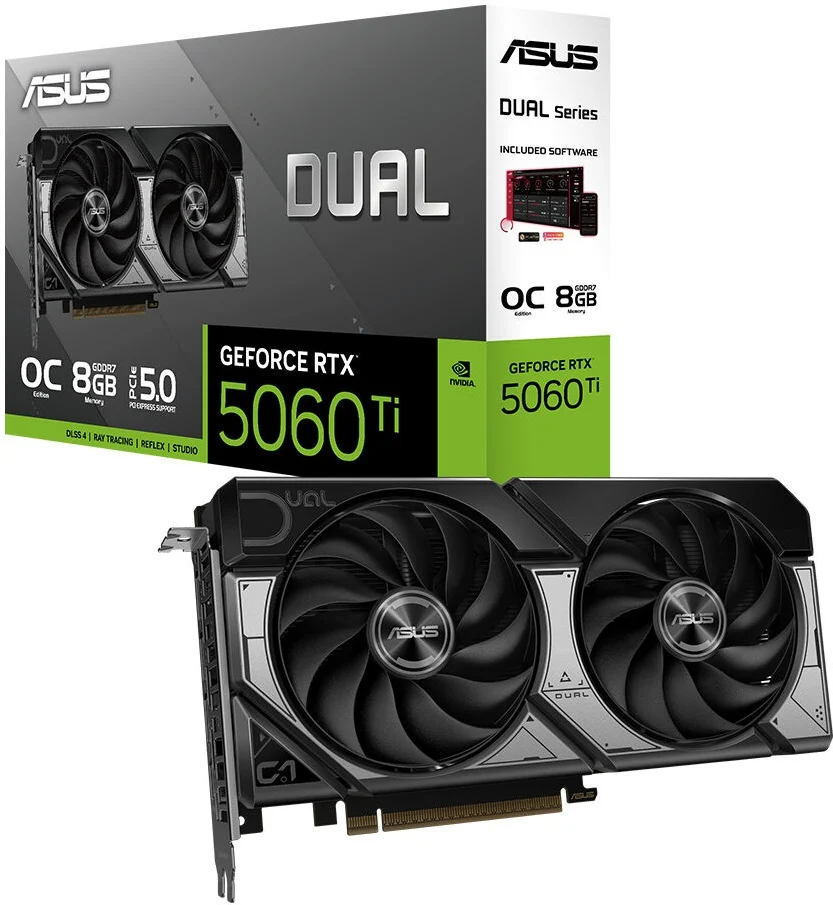 Asus DUAL-RTX5060TI-O8G 8 GB GDDR7 GEForce 5060 Ti OC 128Bit NVIDIA Ekran Kartı