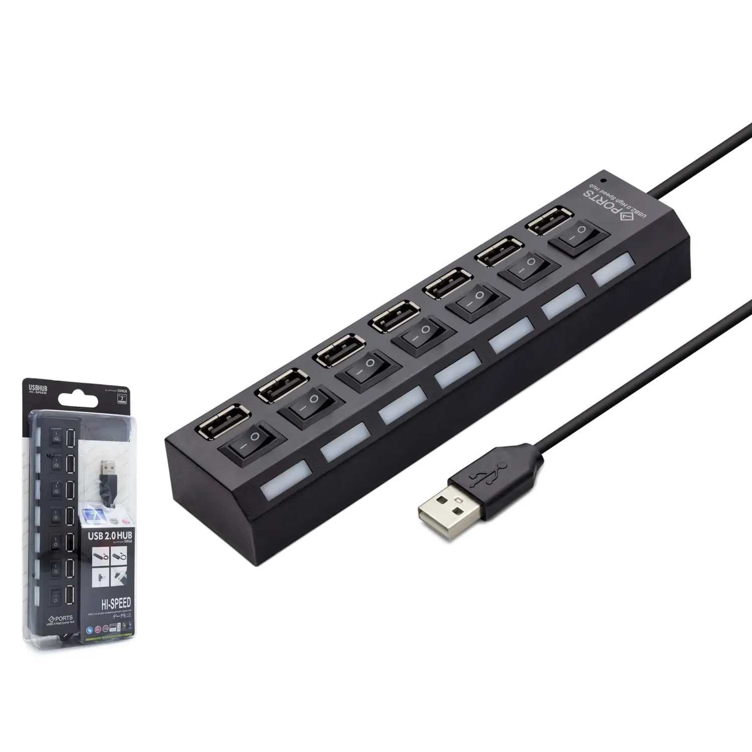 Hadron HDX7001  USB 2.0 to 7 Port USB 2.0 Anahtarlı Usb Çoklayıcı