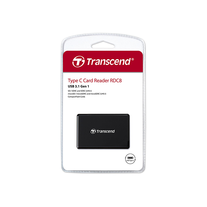 Transcend TS-RDC8K2 RDC8 USB 3.1 Type C Siyah Kart Okuyucu