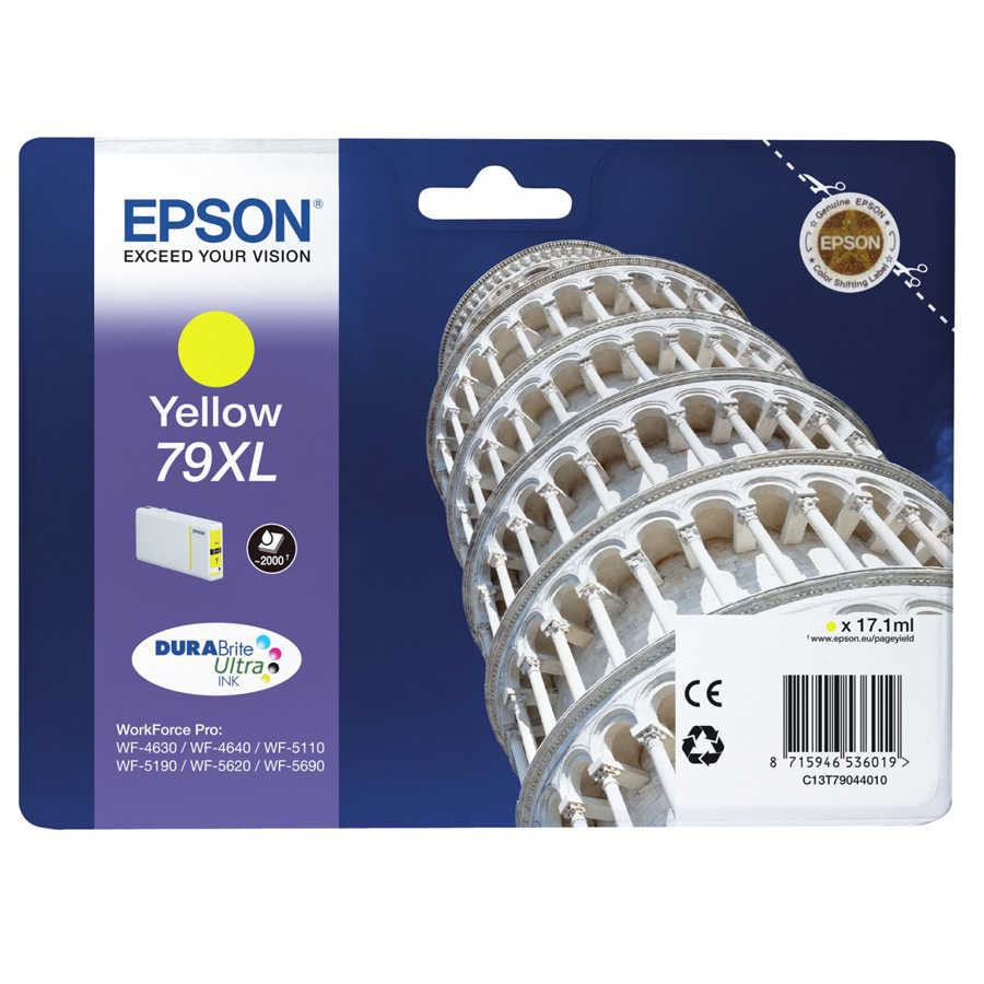 Epson C13T79044010 79XL Y 2.000 Sayfalık Yüksek Kapasiteli Sarı Orijinal Inkjet Kartuş