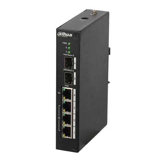 Dahua DH-PFS3206-4P-96 4 Port Gigabir Poe 2 Port SFp 96W PoE Endüstriyel Switch