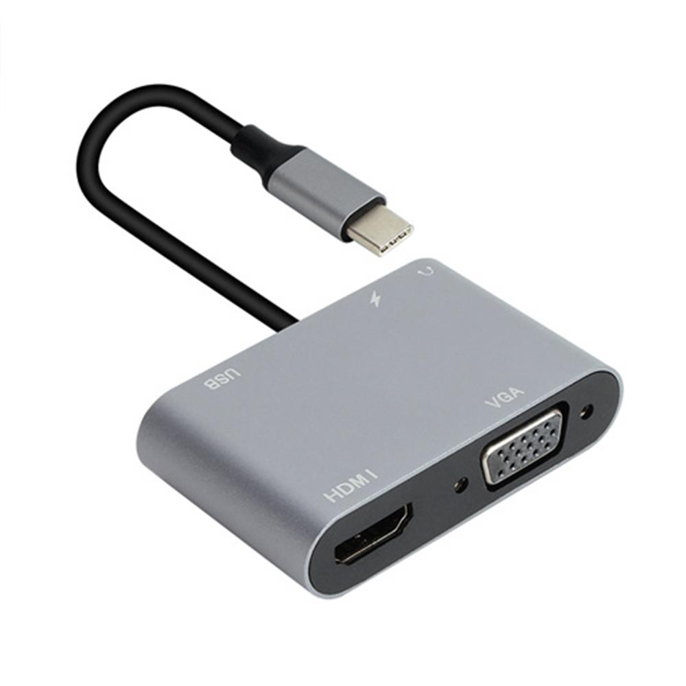 Vcom CU4511 Usb Type C to HDMI VGA USB 3.0 PD Aux Usb Dock Station