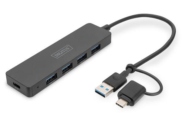 Digitus DA-70235 Usb Type C USB 3.0 to 4 Port USB 3.0 5Gbps Usb Çoklayıcı