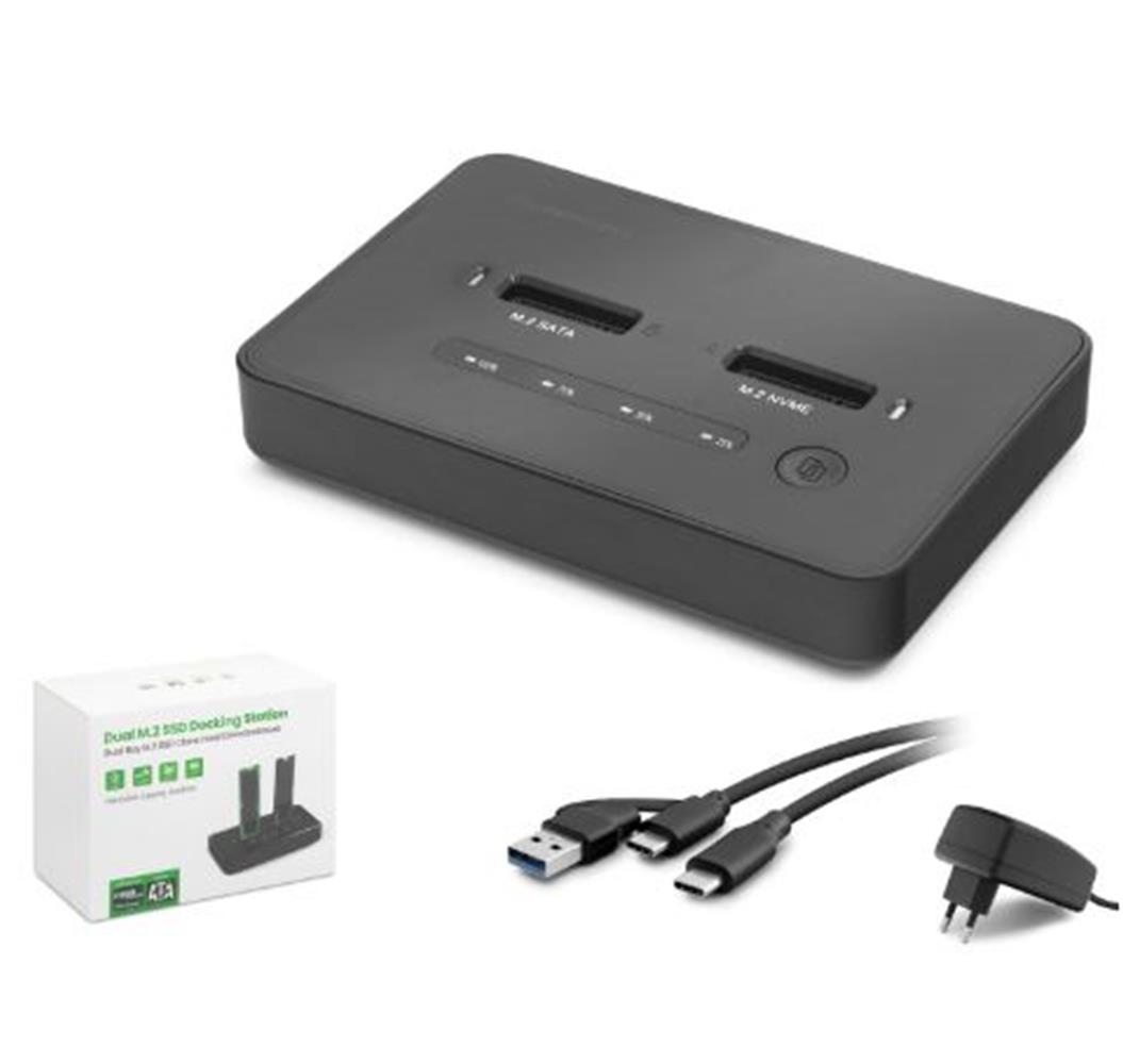 Hadron HDX1796 Usb TypeC USB 3.0 to dual PCIE NVME M2 Çapraz Kolonlama Dock Station