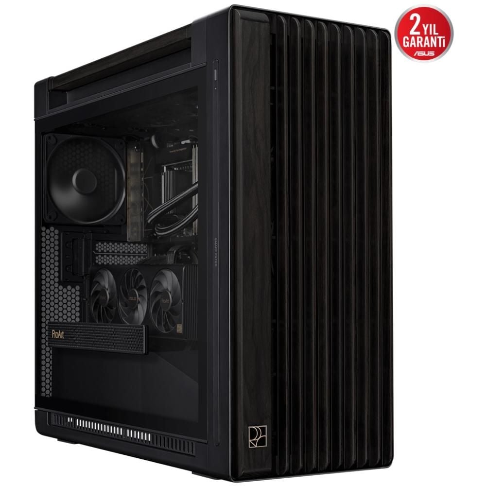 Asus PROART PA602 WOOD TG PSU YOK 1x14xm  2x20cm Siyah Mid Tower ATX Kasa