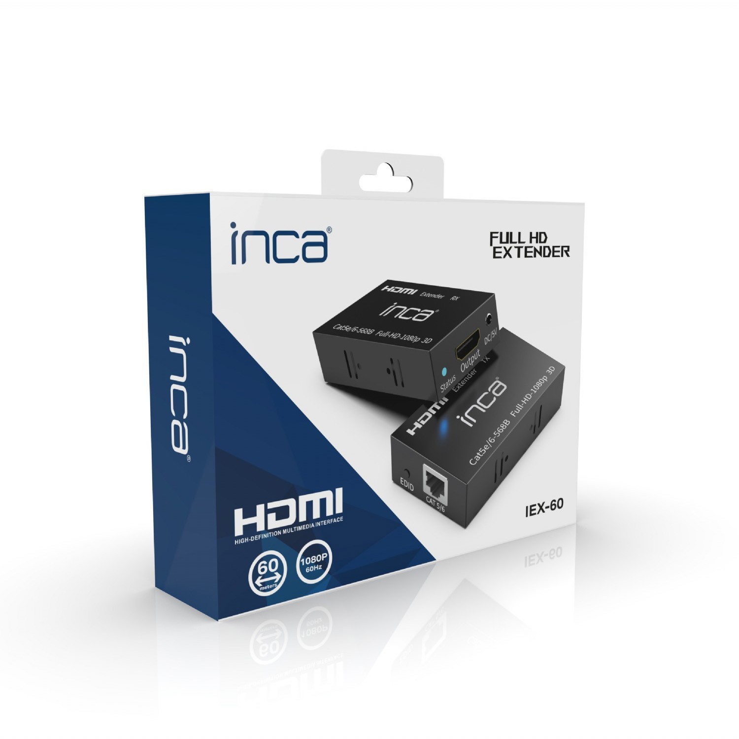 Inca IEX-60 60 Mt HDMI to RJ45 1080P 3D HDMI Extender Mesafe Uzatıcı