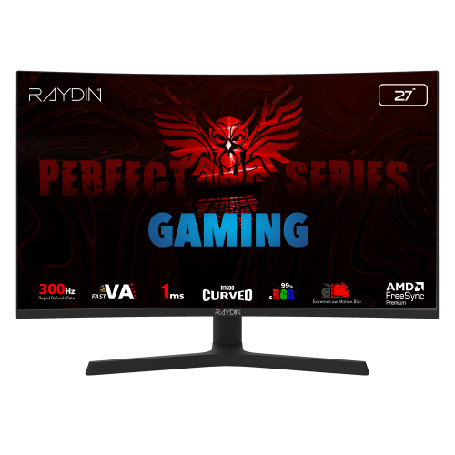 Raydin EG27RFA 27 inhc 1920x1080 1ms 300Hz Multimedia HDMI DP R1500 Curved Oyuncu Monitörü