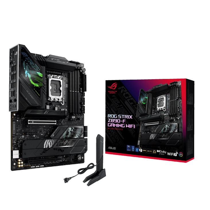 Asus ROG STRIX Z890-F GAMING WIFI  Sc-1851 Z890 DDR5 8600MHz 5xM2 2.5Gbit Wi-Fi 7 BT ATX INTEL Anakart