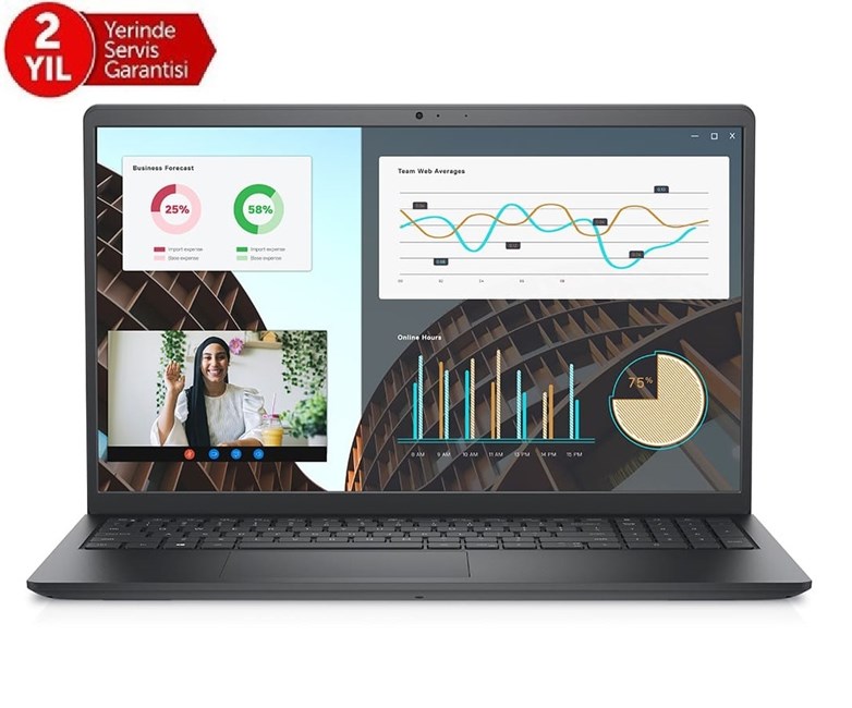 Dell N1605PVNB3530EMEA01 Vostro 3530 CI7 1355U 3.7Ghz 16GB 512GB SSD 15.6 Ubuntu Notebook Bilgisayar