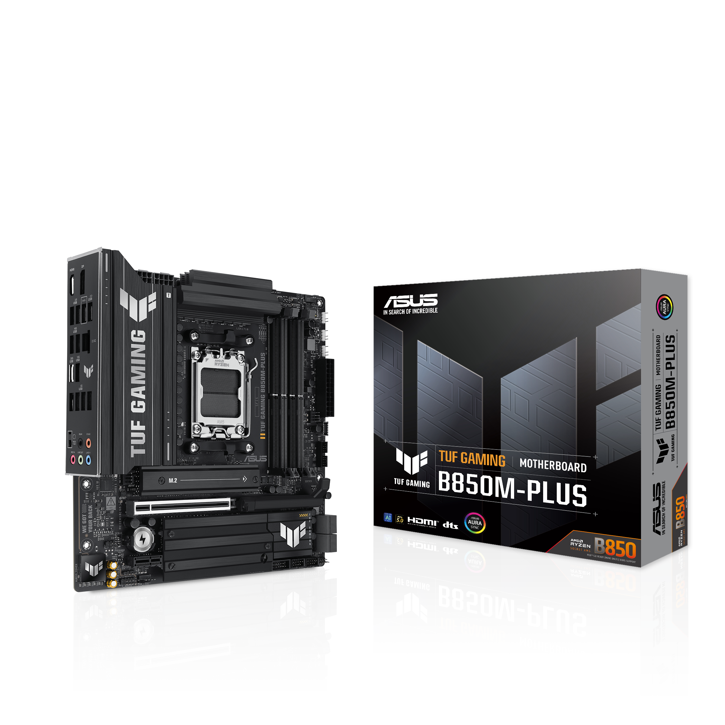 Asus TUF GAMING B850M PLUS Sc-Am5 B850 DDR5 8000Mhz 3xM2 2.5Gbit Aura RGB mATX AMD Anakart
