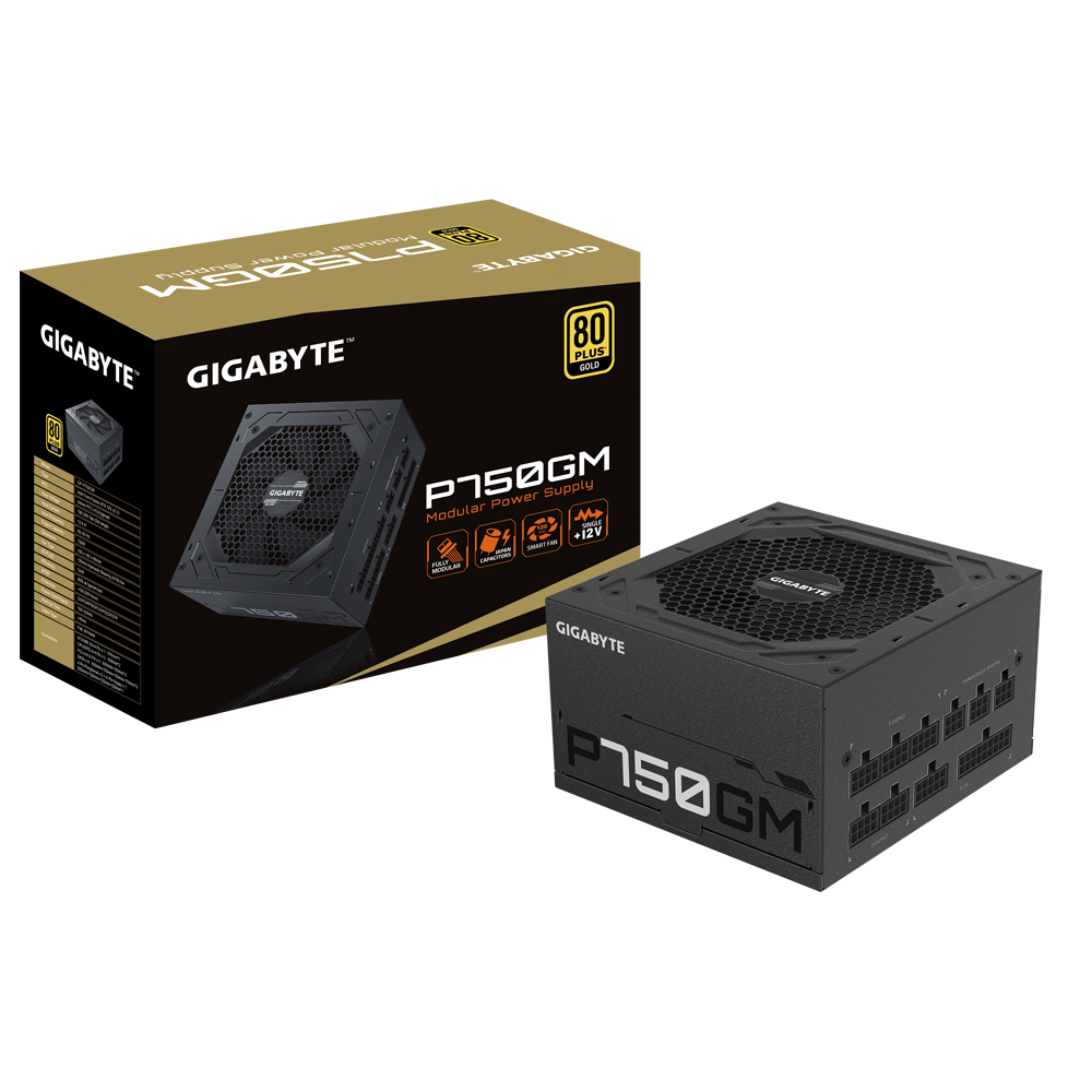 Gigabyte GP-P750GM 750W 80 Plus Gold 12cm Fan Tam Modüler Japon Kapasitör ATX Power Supplly