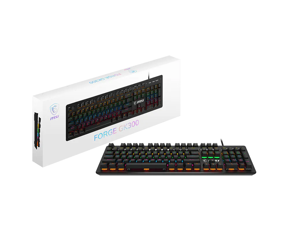 Msi FORGE GK300 RED TR USB Q TR Red Switch Mekanik Kablolu Oyuncu Klavyesi