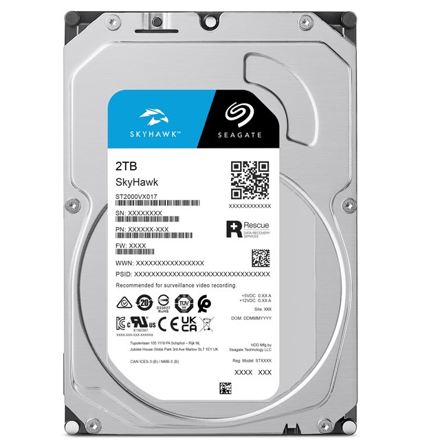 Seagate ST2000VX017 2 TB 5400Rpm 256MB SkyHawk SATa 3.5  Güvenlik Harddisk