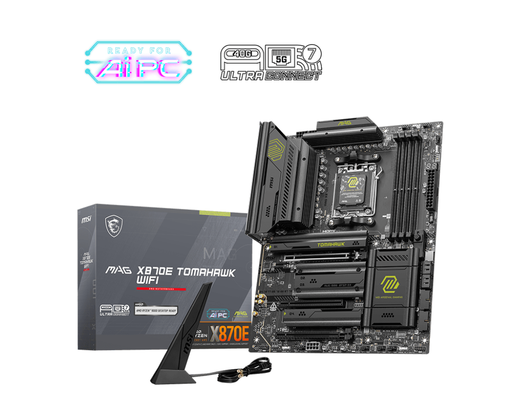Msi MAG X870E TOMAHAWK WIFI Sc-Am5 DDR5 8400Mhz 4xM2 Wifi7 5Gbit ATX AMD Anakart