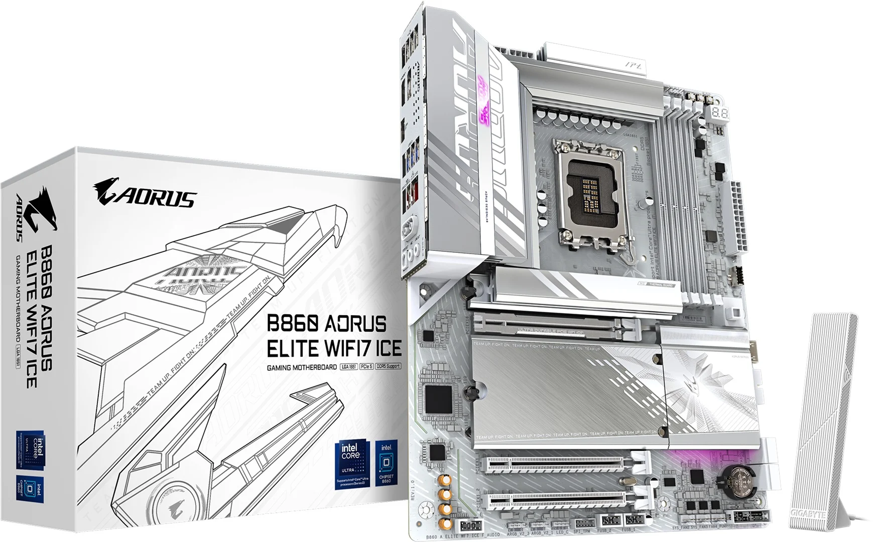 Gigabyte B860M FORCE WIFI6E Sc-1851 DDR5 9200Mhz 2xM2 Ei-Fi7 2.5Gbe Lan mATX INTEL Anakart