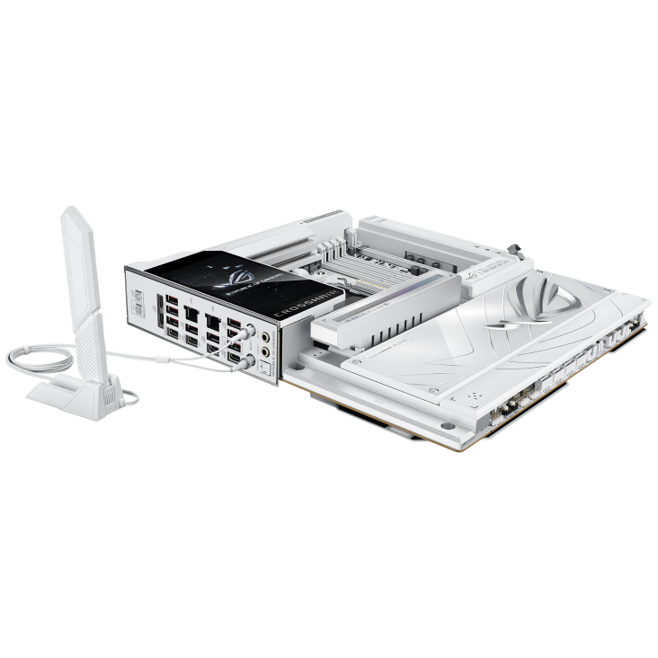 Asus ROG CROSSHAIR X870E GLACIAL Sc-AM5 DDR5 9200Mhz 7xM2 Wifi7 10Gbit e-ATX AMD Anakart