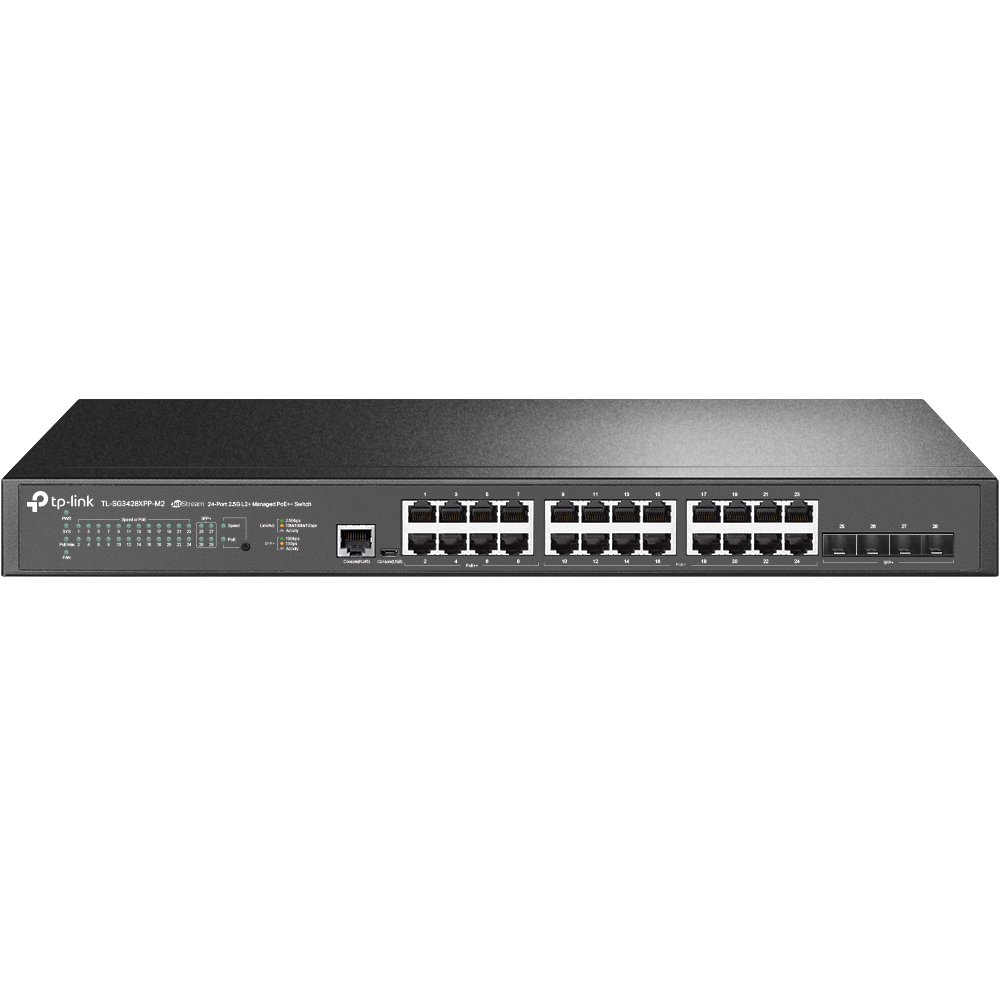 Tp-Link TL-SG3428XPP-M2 24 Port 2.5 Gigabit 4 Port SFP L2 Plus Yönetilebilir Ethernet Switch