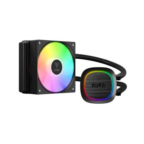 Gamdias AURA GL120 V2 12cm RGB Fanlı AMD-INTEL Siyah Sıvı Soğutmalı İşlemci Fanı