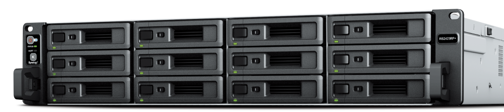Synology RS2423RP PLUS Ryzen V1780B 8GB 12 Disk Yuvalı Rack Nas Veri Depolama Aygıtı