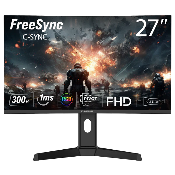 Rampage DR27C300F 27 inch 1920x1080 1ms 300Mzh RGB R1500 HDMI DP Curved Monitör