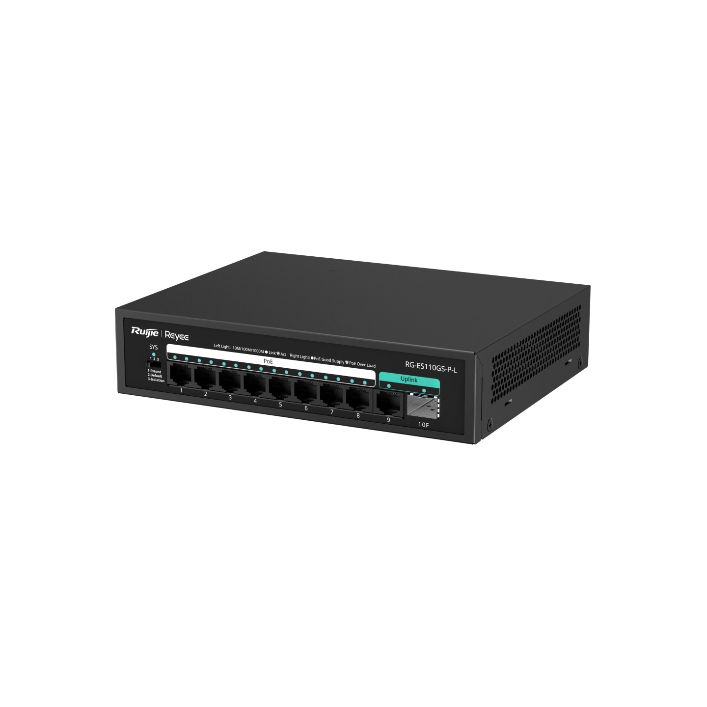 Ruijie RG-ES110GS-P-L 8 Port Gigabit 1 Port Uplink 1 Port SFP 120W PoE Switch