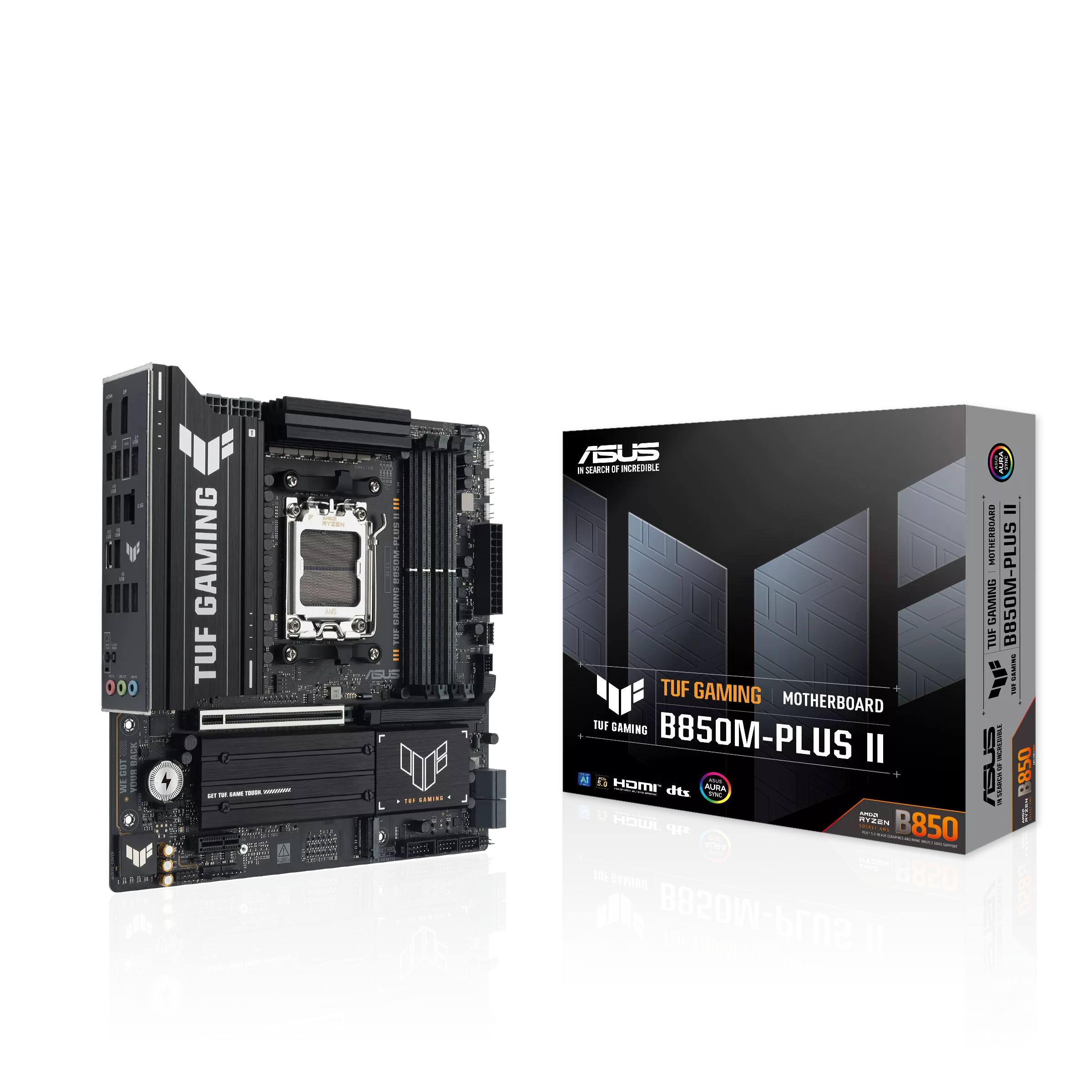 Asus TUF GAMING B850M-PLUS II Sc-AM5 DDR5 8000Mhz 3xM2 2.5Gbit mATX AMD Anakart