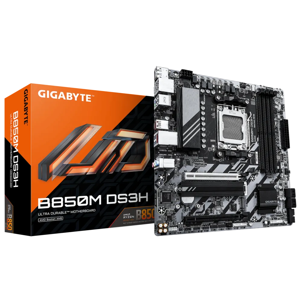 Gigabyte B850M DS3H Sc-AM5 DDR5 8200Mhz 2xM.2 2.5Gbit LAN MATX AMD Anakart