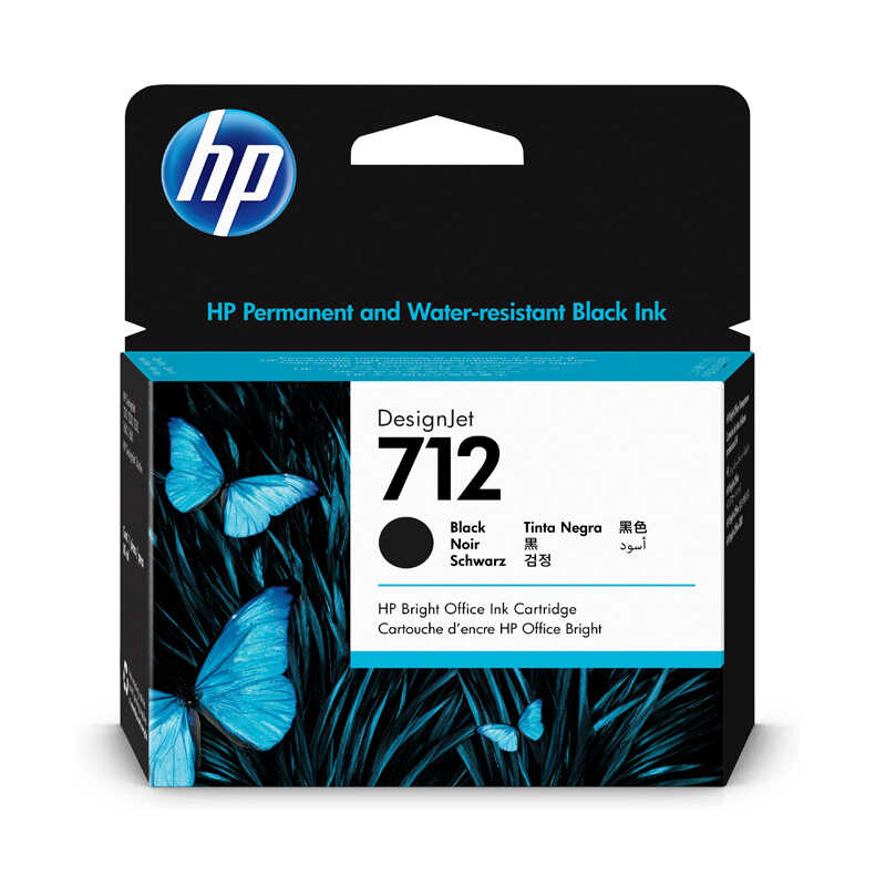 Hp 3ED71A 712 80ml Geniş Format Siyah Orijinal Inkjet Kartuş