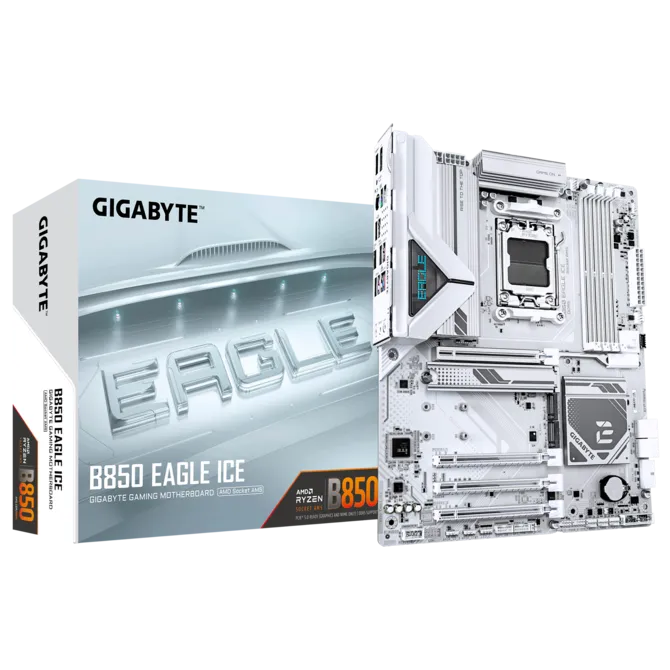Gigabyte B850 EAGLE ICE Sc-AM5 DDR5 8200Mhz M2 2.5Gbe ATX AMD Anakart