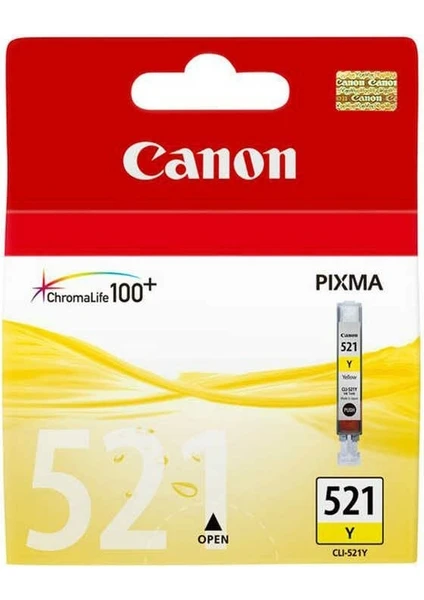 Canon 2936B004 CLI-521Y 9Ml 500 Sayfalık Sarı Orijinal Inkjet kartuş