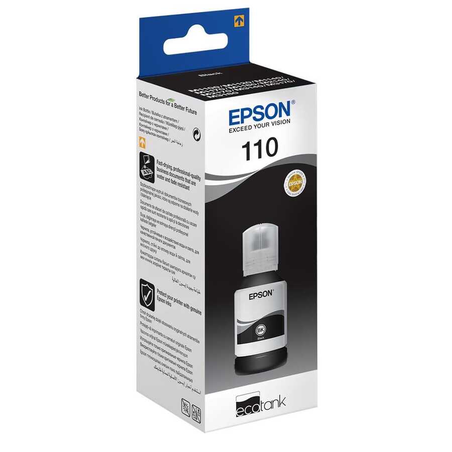 Epson C13T03P14A 110 EcoTank 6.000 Sayfalık Siyah Orijinal Mürekkep