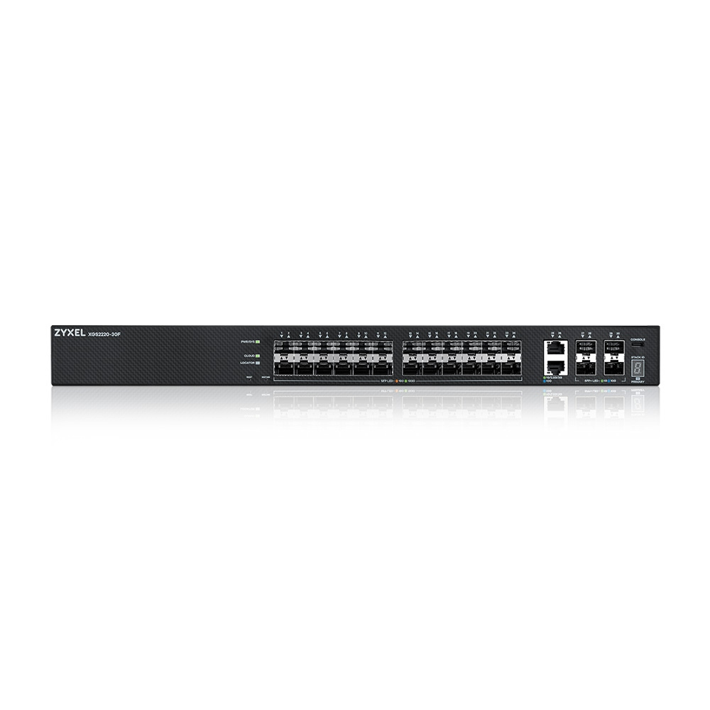 Zyxel XGS2220-30F-EU0101F 24 Port SFP 6 Port 10G RJ45 L3 Access Yönetilebilir Switch