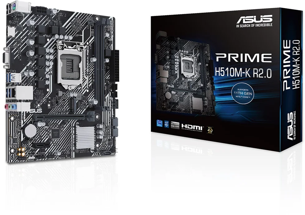 Asus PRIME H510M-K R2.0 Sc-1200 H510 DDR4 3200MHZ M2 5X PROTECTION mATX INTEL Anakart