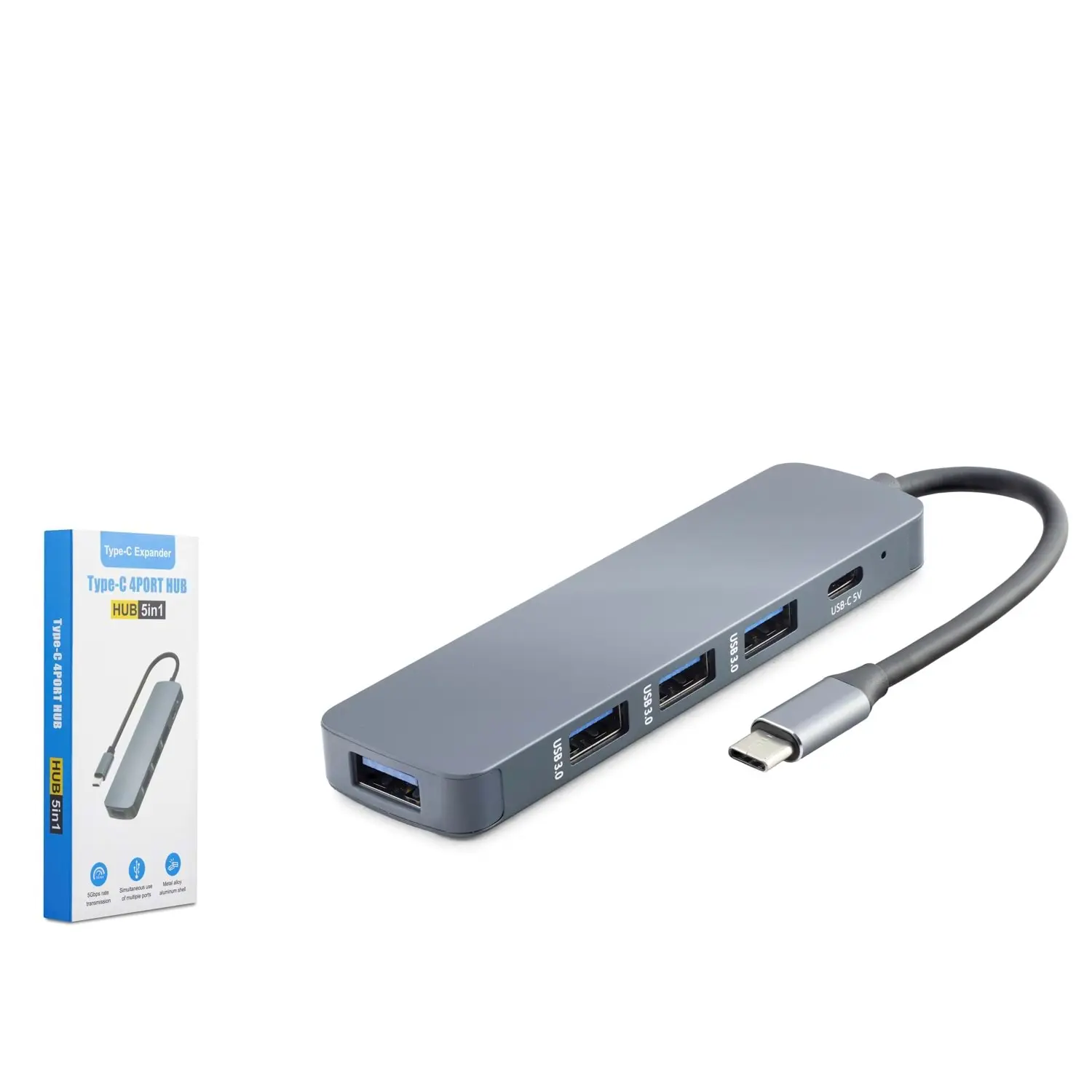 Hadron HDX7044 Usb Type C to 4 Port Usb 3.0 DC SV Usb Çoklayıcı Hub