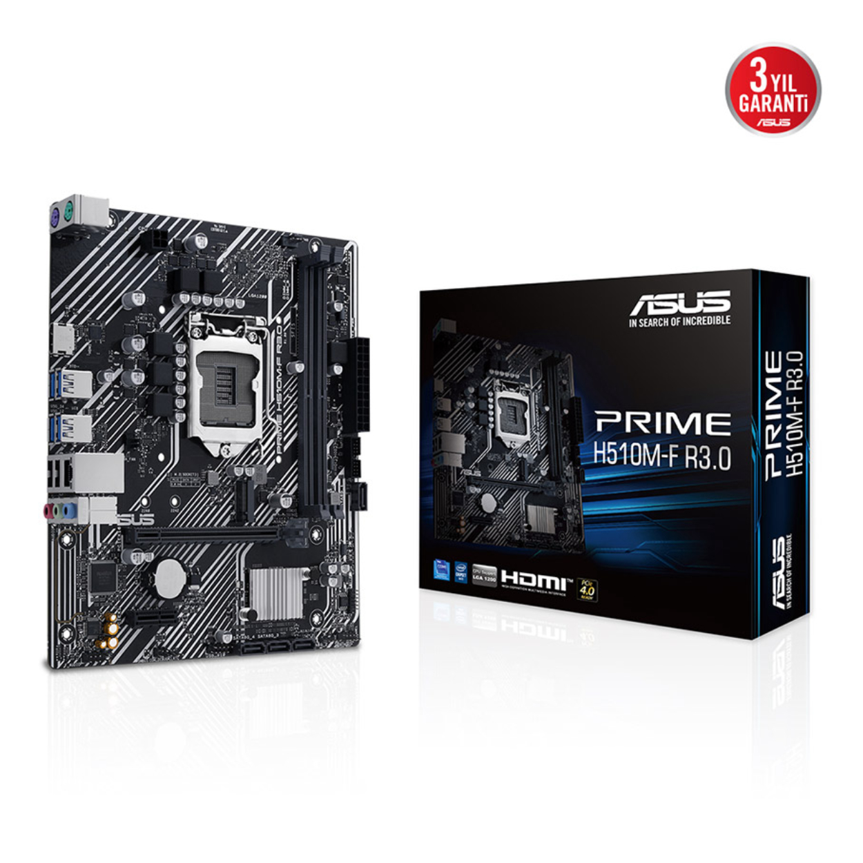 Asus PRIME H510M-F R3.0 Sc-1200 H510 DDR4 3200Mhz M2 mATX INTEL Anakart