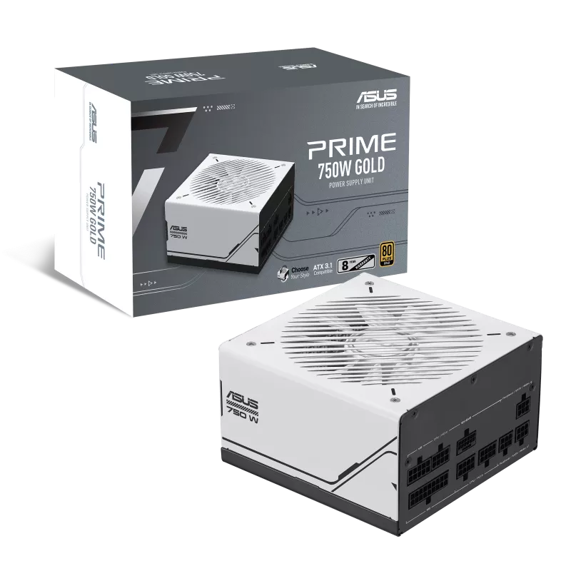 Asus PRIME AP-750G 750W 80 Plud Gold 12cm Fanlı Full Modüler PCIe 5.1 ATX 3.1 Beyaz Power Suplly