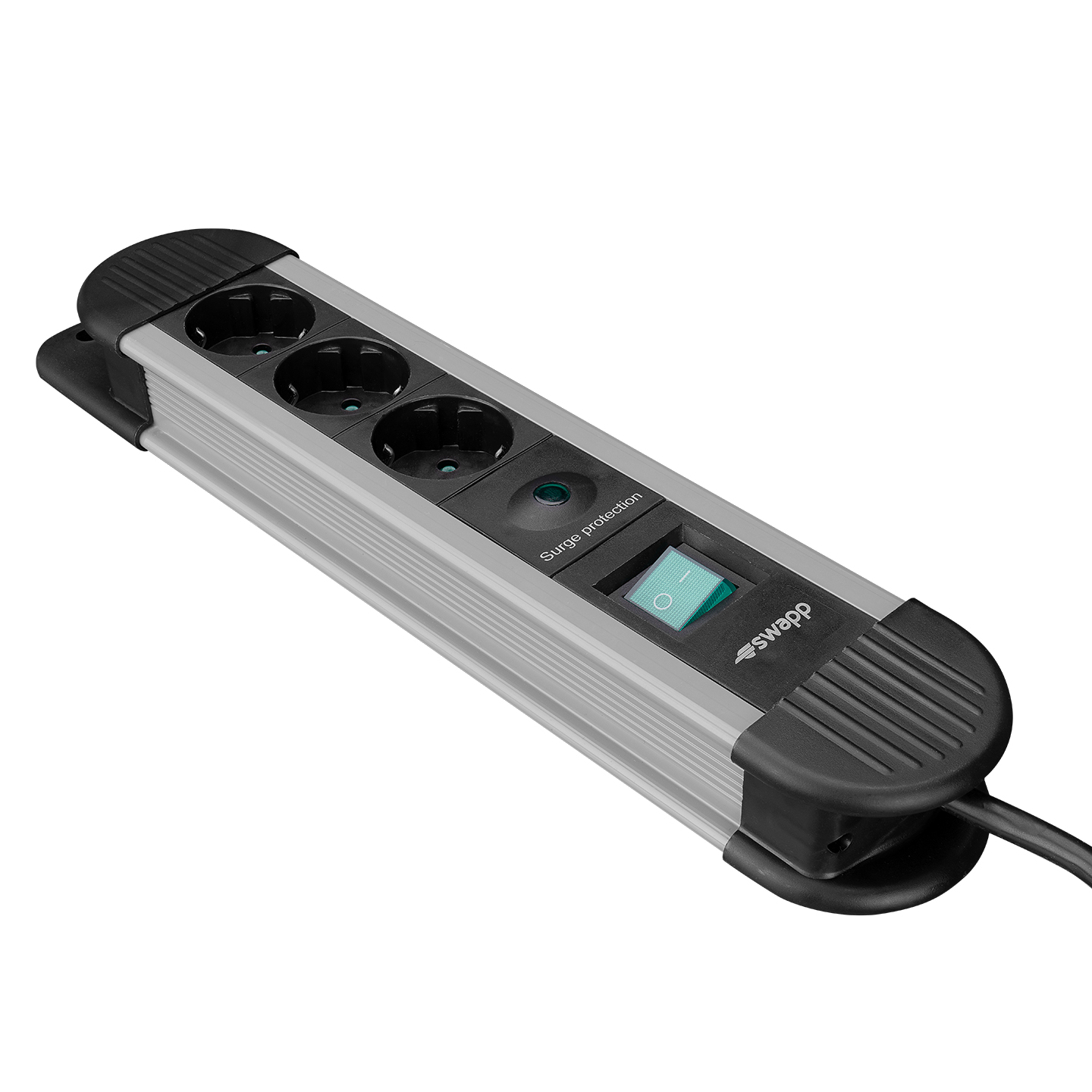 S-Link SPGKS03 3 Yuvalı 1.5Mt Kablolu 900Joule Gri Akım Korumalı Priz