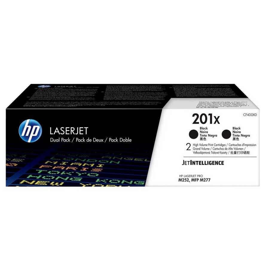 Hp CF400XD 201X 2.800 Sayfalık Siyah 2 li Paket Orjinal Laser Toner