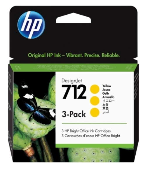 Hp 3ED79A 712 3x29ml 3 lü Paket Geniş Format Sarı Orijinal Inkjet Kartuş